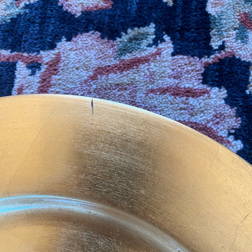 Set of 5 Gold Decorative Charger Plates for Table Settings - Picture 10 of 10